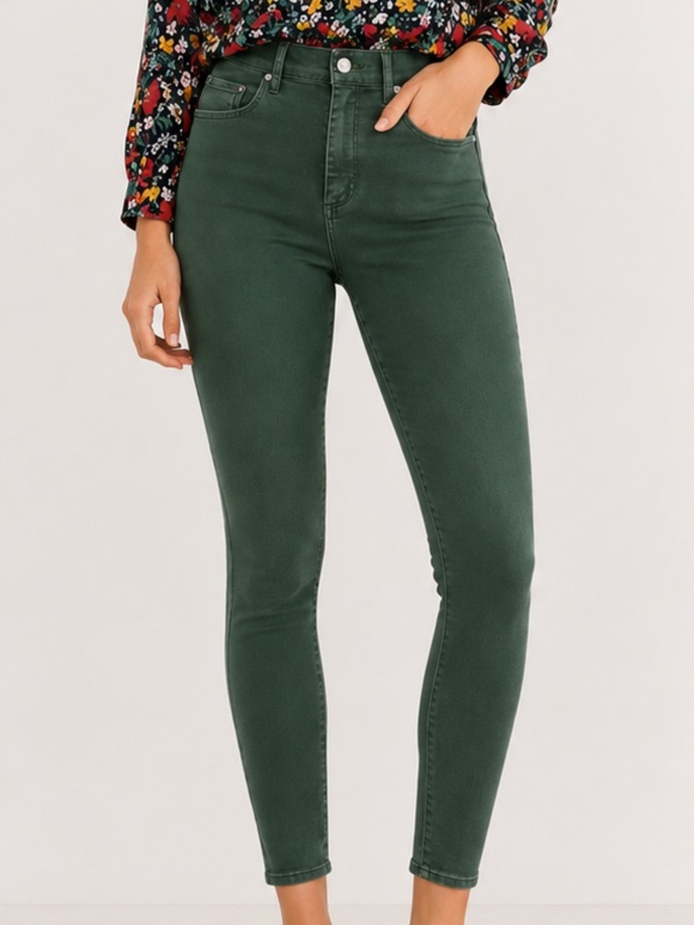 LOFT Forest Green Skinny Jeans